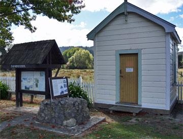 Noticeboard by the old police station