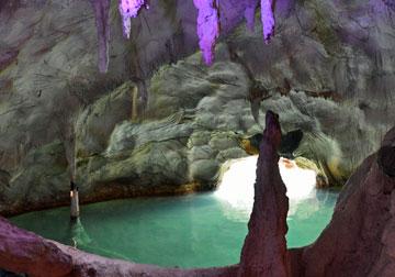 Purple stalactites