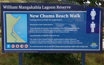New Chums Beach Walk sign