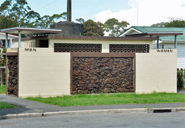 Public toilets across the road from the carpark