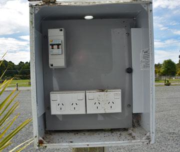 Power box with domestic 3-pin sockets