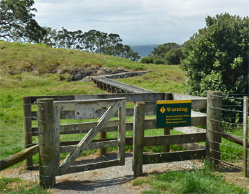 The beginning of the walking tracks to the beach